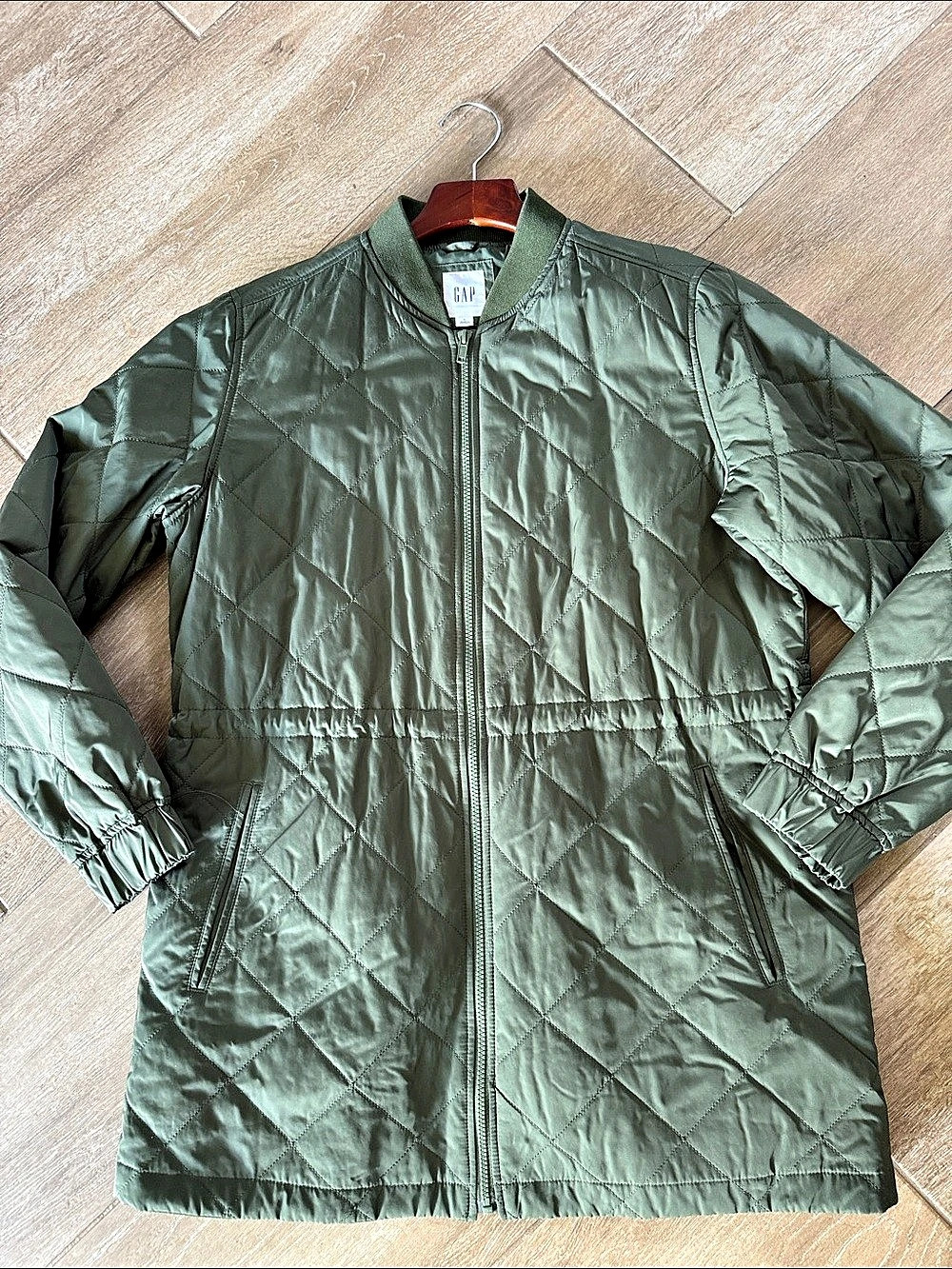 Gap Quilted Jacket Green Size Large